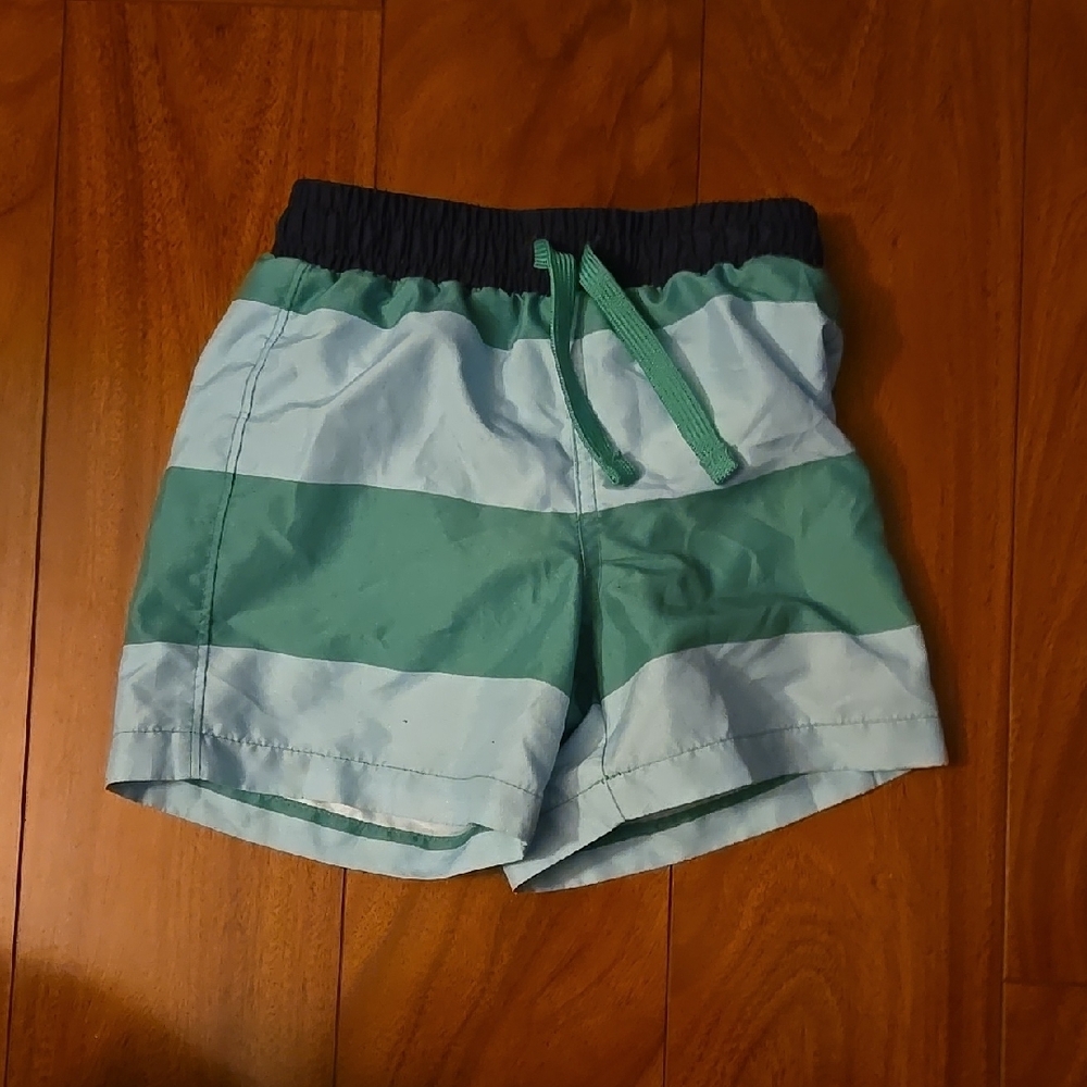 Primary Green and Blue Relaxed Fit Shorts
